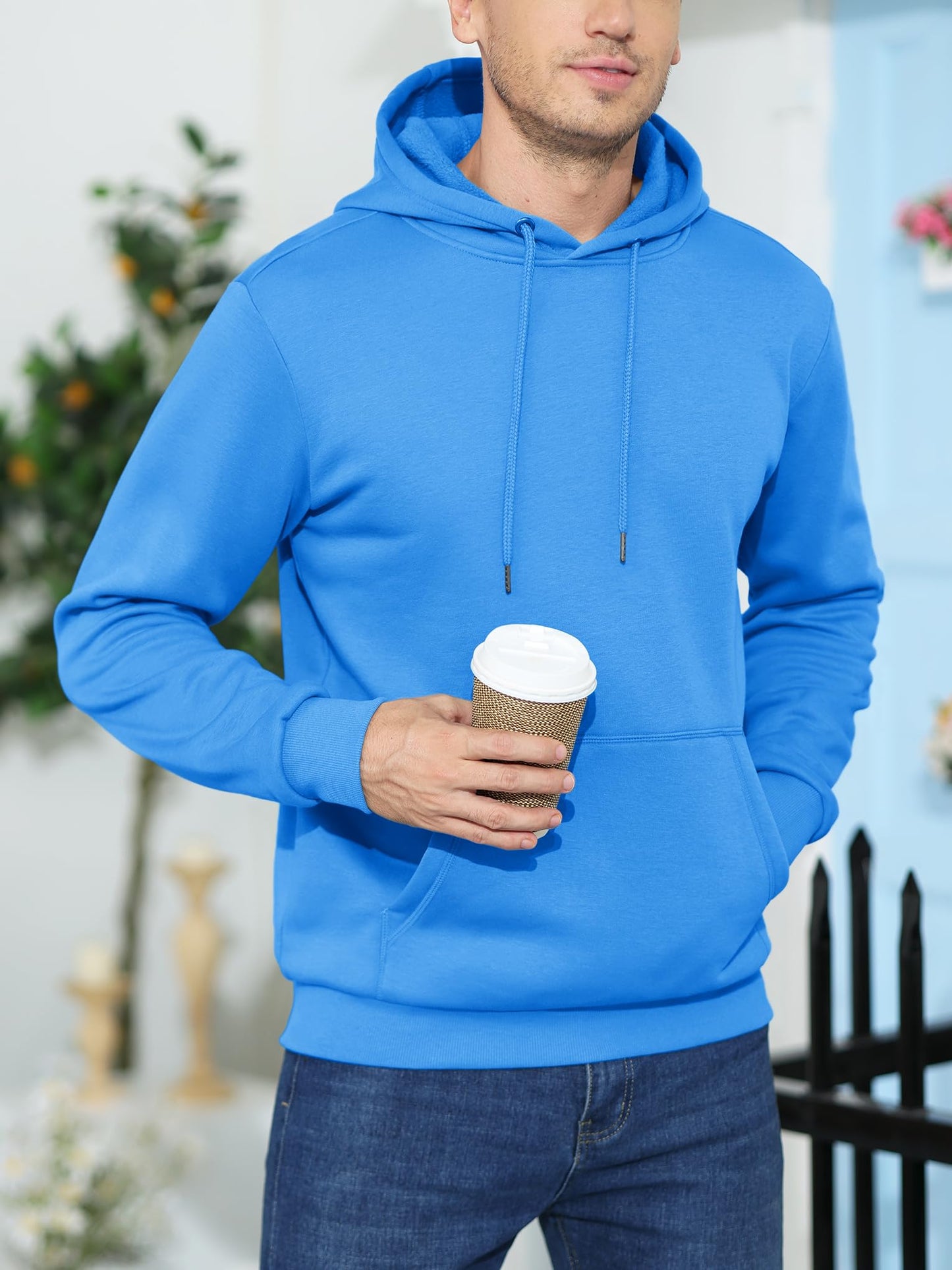 MAGCOMSEN Men's Active Hoodies Fleece Lined Sweatshirts Casual Athletic Workout Pullover With Kangaroo Pocket