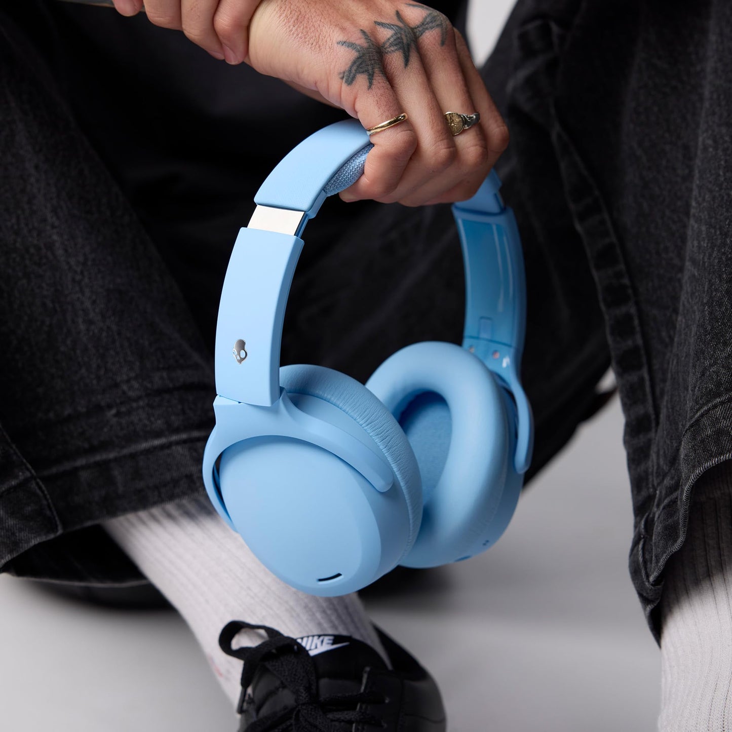 Skullcandy Crusher ANC 2 Noise Cancelling Wireless Headphones - True Black | Multi-Sensory Crusher Bass, Over-Ear Fit, Bluetooth, 60 Hours Battery, Working Out, Gym, Travel, Studying, Music, Gaming