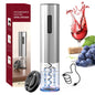 CIRCLE JOY Electric Wine Opener Rechargeable 5-in-1 Stainless Steel Wine Gift Set with Foil Cutter, Wine Aerator Pourer, Wine Drip Ring & Vacuum Stopper, Ideal Gifts for Wine Lovers, Silver