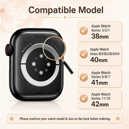 Missair Bands Compatible with Apple Watch Band 38mm 40mm 41mm 42mm 44mm 45mm 46mm 49mm for Women, Slim Metal Dressy Jewelry Bracelet with Bling Diamond for iWatch Series 11 10 9 8 7 6 5 4 3 SE Ultra