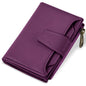 Airkit Small Wallet Women RFID Blocking Soft Leather Bifold Compact Card Holder Wallet for Women with Zipper Coin Pocket 4 ID Window