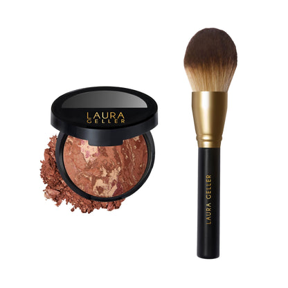 LAURA GELLER NEW YORK Baked Bronze-N-Brighten Bronzer Powder - Fair - Natural Bronze Glow