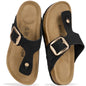 Project Cloud Womens Sandals 100% Genuine Leather Thong Sandals for Women - Memory Foam Insole Women Sandals - Non-Slip Flip Flops for Women - Lightweight Sandals Women Footwear 2026