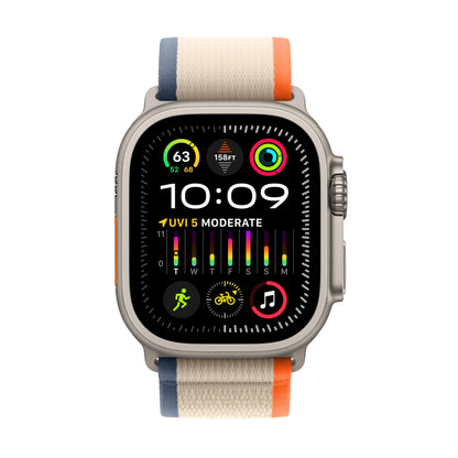 Apple Watch Ultra 2 [GPS + Cellular, 49mm] - Titanium Case with Blue Ocean Band, One Size (Renewed)