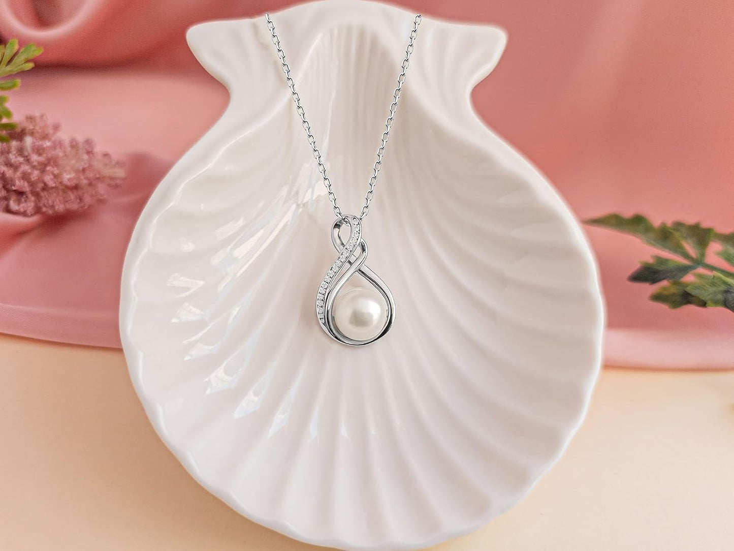 Gifts For Wife Wedding Anniversary - Mothers day gifts - AAA+ Real Pearl Necklaces For Women (18k Gold Plating 925 Sterling Silver) Mothers day necklace ideas Birthday Freshwater Pearl Necklace