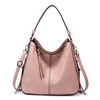 Realer Hobo Crossbody Bags for Women Designer Faux Leather Hobo Handbags Retro Large Size Shoulder Bag Bucket Purse