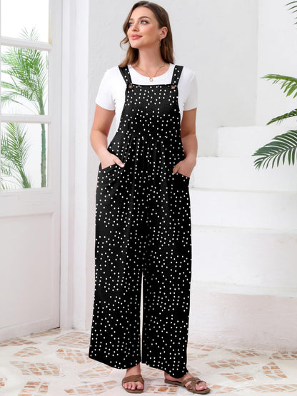 TAKEYAL Women's Plus Size Jumpsuit Overalls Wide Leg Casual Summer Rompers Adjustable Loose Fit Jumpsuits With Pockets 2026