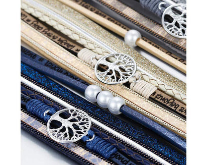 Fesciory Leather Wrap Bracelets for Women, Boho Western Layered Jewelry | Layered leather cuff bracelets, Easy on and off, Boho western style, Daily wear, Gift for women