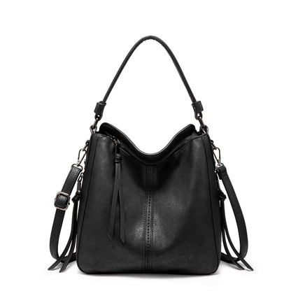 Realer Hobo Crossbody Bags for Women Designer Faux Leather Hobo Handbags Retro Large Size Shoulder Bag Bucket Purse