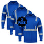 High Visibility Hoodies for Men,Safety Reflective Long Sleeve ANSI Class 3 Hi Vis Construction Work Shirts with Hood