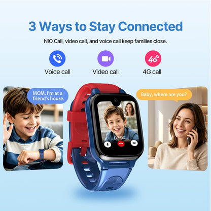 K9 Smart Watch for Kids with GPS Tracker, AI Voice & Video Call,1.78" AMOLED, 4G Smartwatch with SOS, Parental Controls, School Mode, IP68 Waterproof Kids Smartwatch for Teens Ages 3 and Up