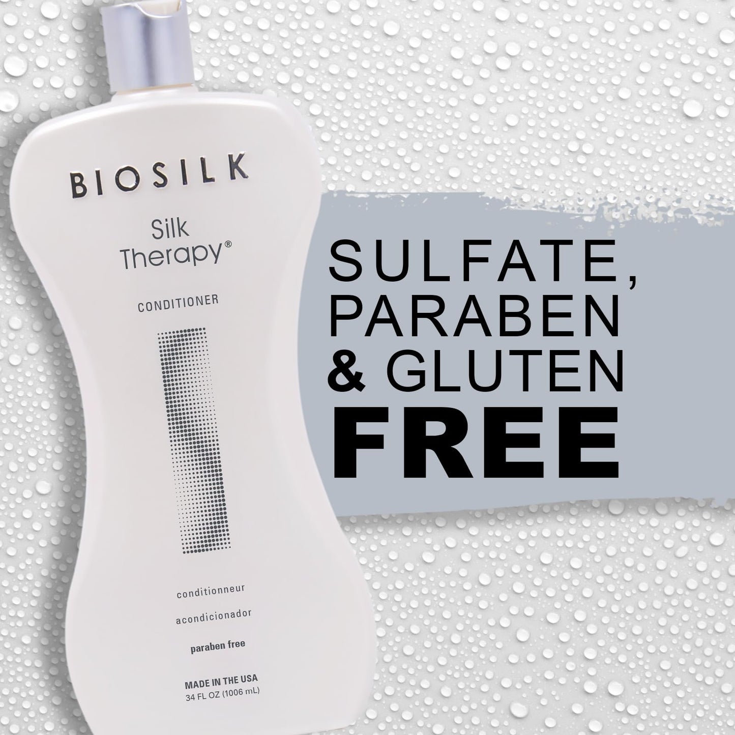 BioSilk Silk Therapy Duo Set, Shampoo & Conditioner for Gentle Cleansing, Moisturizing & Shiny Hair, Smooth, Replenished Hair, Sulfate-Free, Paraben-Free, Cruelty-Free, 12 Oz Each (Pack of 2)
