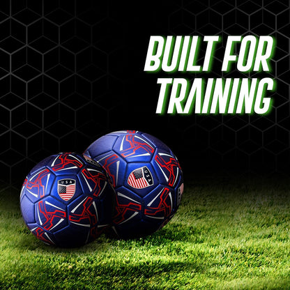 Western Star Soccer Ball USA - Official Match Grade Soccer Balls - Youth & Adult - Attractive and Durable Design - World Cup