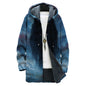 domirica Mens Hooded Cardigan Japanese Art Zip Up Long Sleeve Sweater Hoodie Dragon Print Coat with Pockets