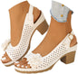 Orthopedic Wedge Sandals For Women 2026,Chunky Block Arch Support Sandal Adjustable Ankle Strap Hollow Out Low Heeled Slippers Wide Width Elegant Dressy Summer Platform Beach Shoes