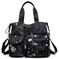 Tote Bag for Women,Multi Pockets Shoulder Handbag,Nurse Bag for Work,Large Cross body Purse,Fashion Nylon Top Handle Satchel