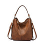 Realer Hobo Crossbody Bags for Women Designer Faux Leather Hobo Handbags Retro Large Size Shoulder Bag Bucket Purse