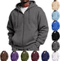 Full Zip Hoodies for Men Big And Tall Oversized Hooded Fleece Sweatshirt | Knit Open Front Cardigan, Zipper Jackets, Oversize, Streetwear, Basic Fit, Lightweight, Warm, Big and Tall, Hooded Sweatshirt