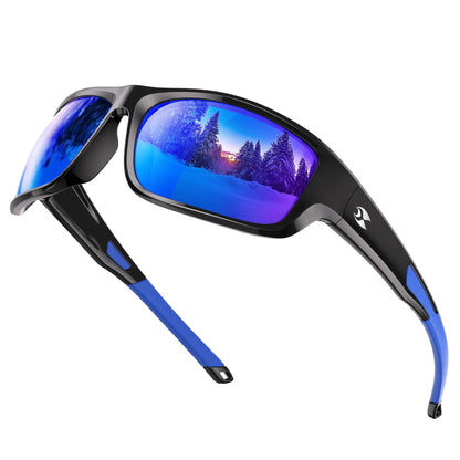 suoso Sports Polarized Sunglasses for Men: Women UV400 Protection Wrap Around Sun Glasses for Golf Fishing Running Driving