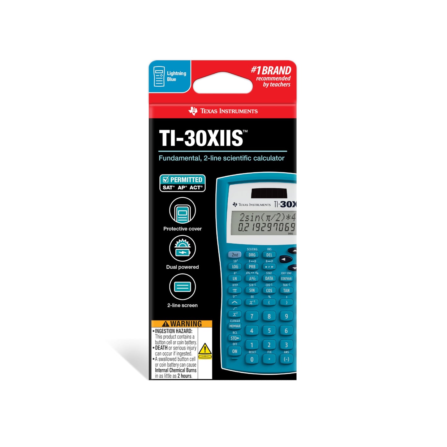 TI-30XIIS Scientific Calculator, Black