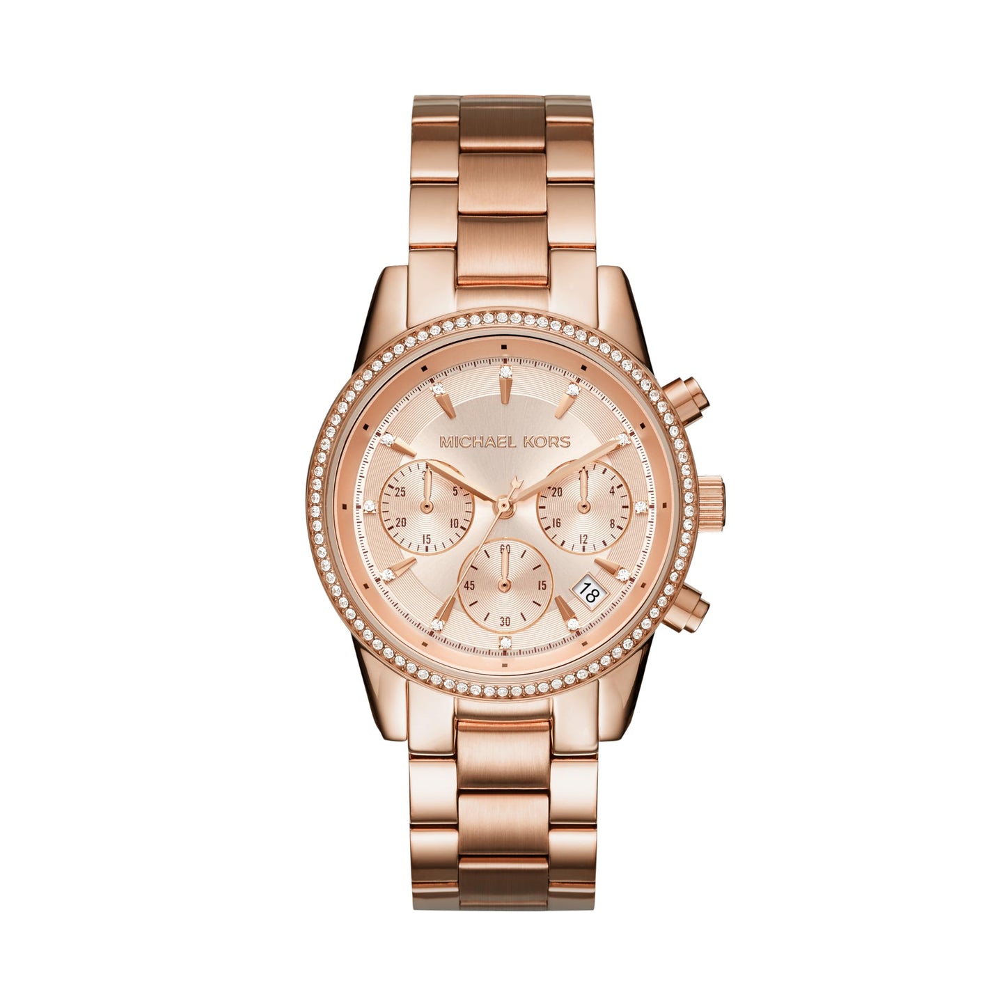 Michael Kors Bryant Chronograph Women's Watch, Stainless Steel and Pavé Crystal Watch for Women