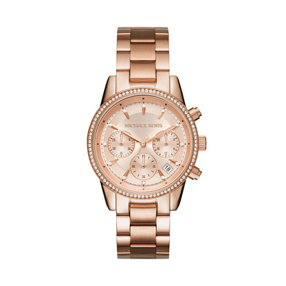 Michael Kors Bryant Chronograph Women's Watch, Stainless Steel and Pavé Crystal Watch for Women