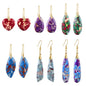 Funtopia 6 Pairs Stone Earrings for Women Trendy Dangle Boho Earrings | Statement Earrings for Women Trendy, Colorful Fashion Gemstone Stone Earrings Jewelry Accessories