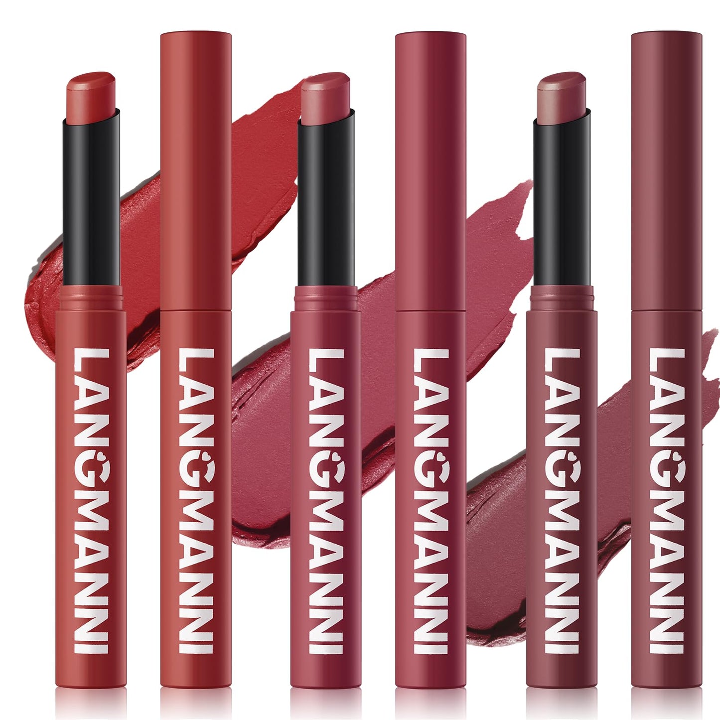 12Pcs Velvet Matte Lipstick Set, Nude to Dark Shades, Long-Lasting,Color A | Highly pigmented matte color, smooth creamy glide, waterproof wear, nude-to-dark tones, ideal for daily makeup or gifting