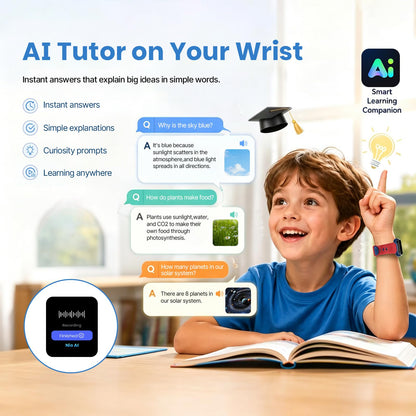 K9 Smart Watch for Kids with GPS Tracker, AI Voice & Video Call,1.78" AMOLED, 4G Smartwatch with SOS, Parental Controls, School Mode, IP68 Waterproof Kids Smartwatch for Teens Ages 3 and Up