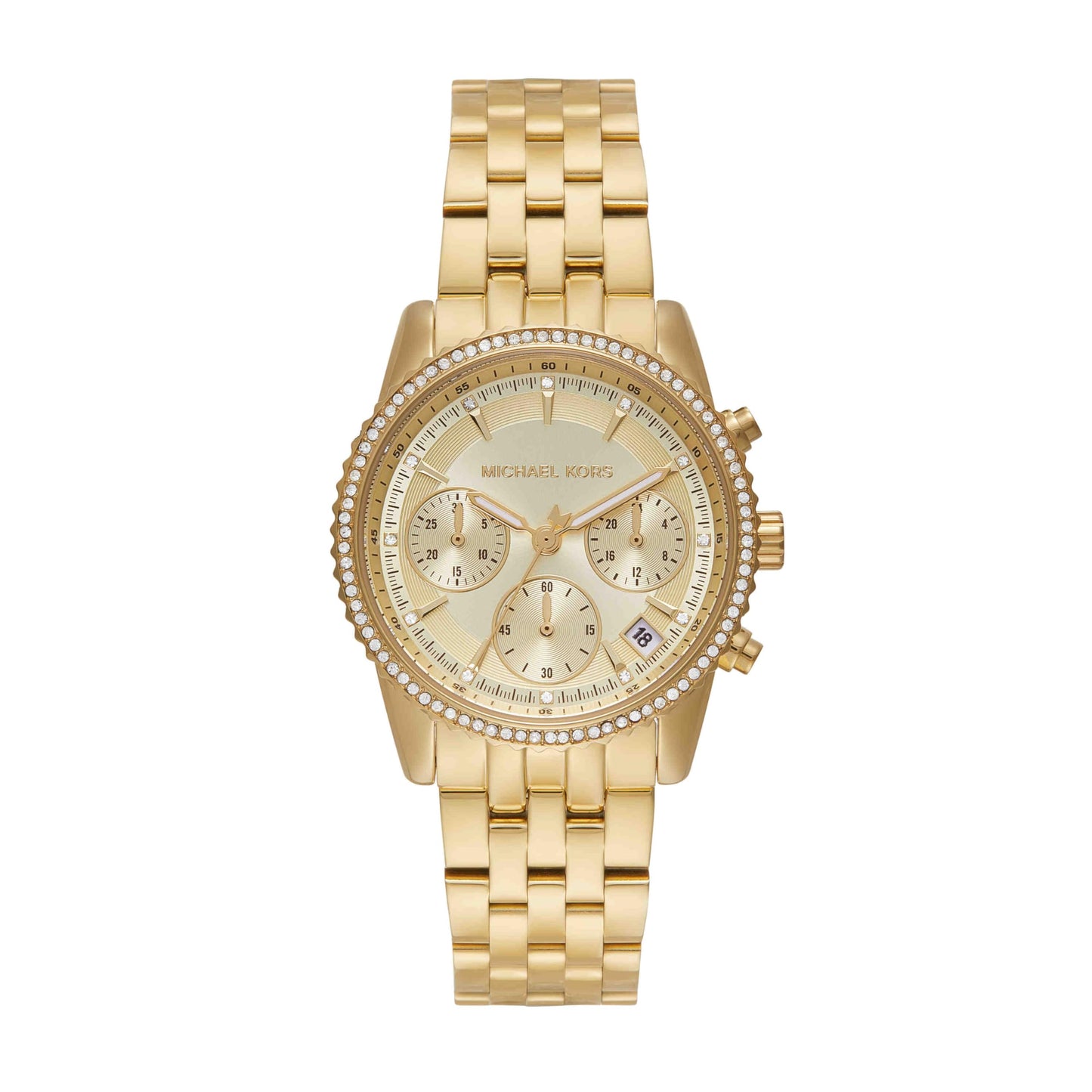 Michael Kors Bryant Chronograph Women's Watch, Stainless Steel and Pavé Crystal Watch for Women