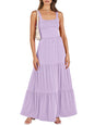 ANRABESS Women's Summer Casual Long Maxi Beach Vacation Dresses Sleeveless Square Neck Flowy Tiered Sun Dress with Pockets