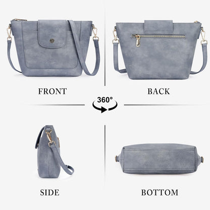 Crossbody Purses for Women Vegan Leather Small Crossbody Bags with Adjustable Strap Lightweight Travel Shoulder Bag