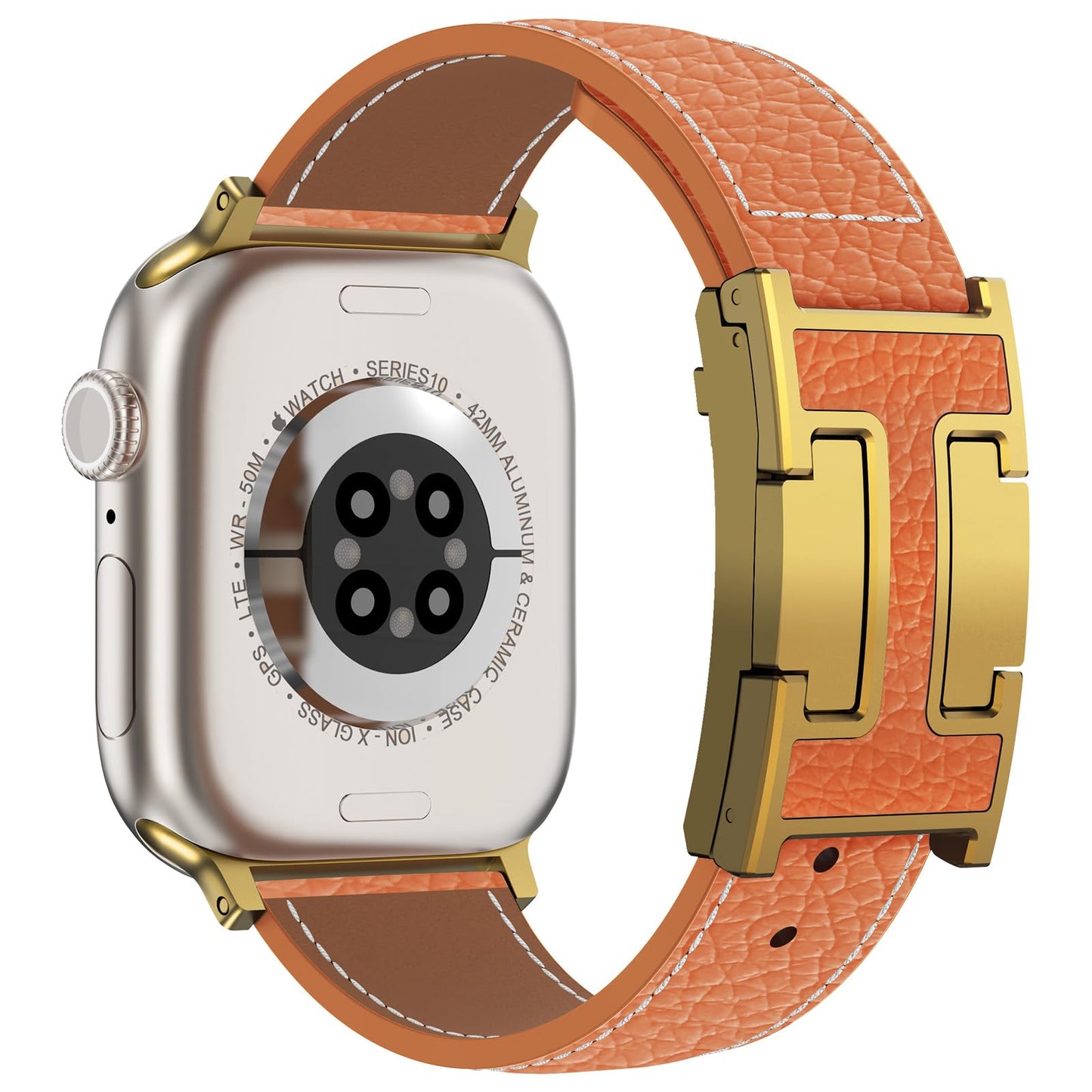 Leather Magnetic Watch Band Compatible with Apple Watch Ultra Band 49mm 46mm 45mm 44mm 42mm 41mm 40mm 38mm Replacement Strap for Women Men iWatch Ultra 3/2/1/SE3/Series 11/10/9/8/7/6/5/4/3/2/1