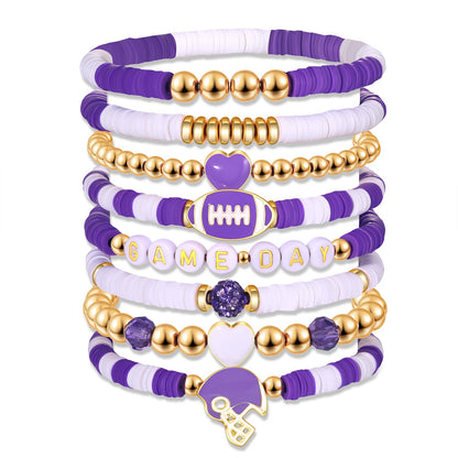 Heishi Bracelets for Women Clay Beaded Stretch Bracelets Stackable Friendship Bracelet Set Summer Beach Accessories Outfits Jewelry Gifts