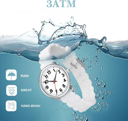 Bisley 35MM Watches for Women Big Face Easy Reader Silicone Strap Water Proof