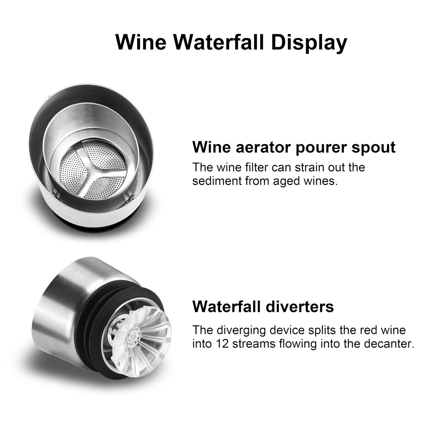 Cobalance Electric Wine Chiller Decanter with Built-in Aerator, 50oz Bottles Cooler & Carafe, 24-Hour Keep Cool, Perfect for Red, White Wine, Gift for Lovers