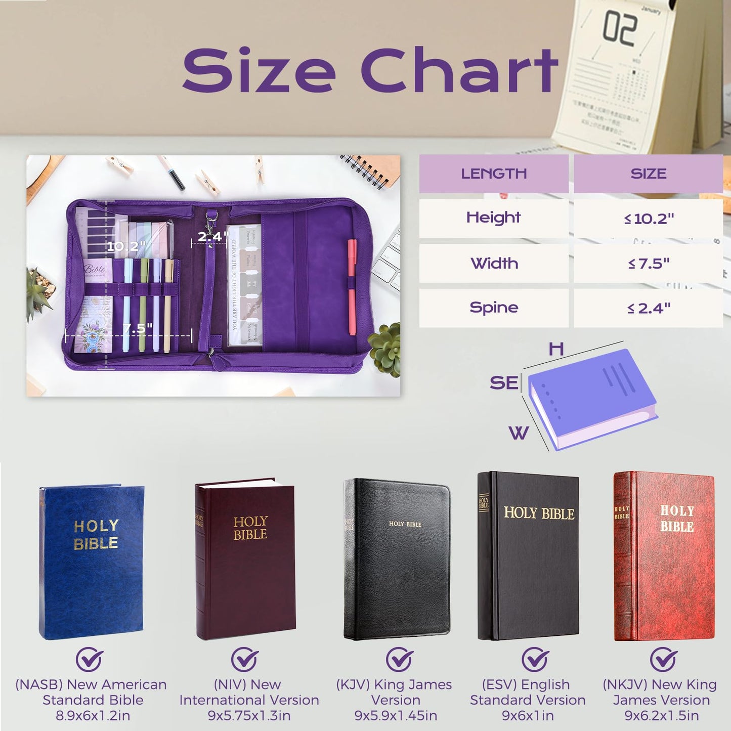 XKDOUS 20 Pcs Bible Case Set with Tabs, Pens, Study Supplies Carrier Holder Portable Men's Bible Bag Church Book Leather Cover Father Day Christian Gift for Dad, Mom, Men, Women