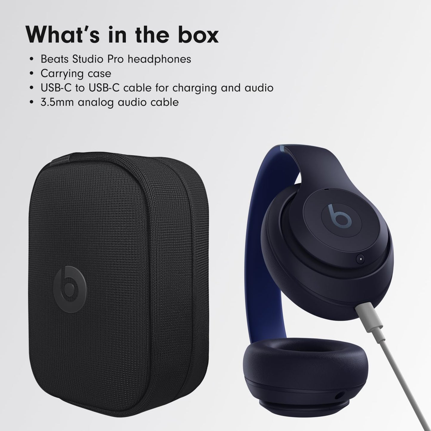 Beats Studio Pro Premium Wireless Over-Ear Headphones- Up to 40-Hour Battery Life, Active Noise Cancelling, Great for Travel & Commuting, Apple & Android Compatible - Exclusive Sand Gray