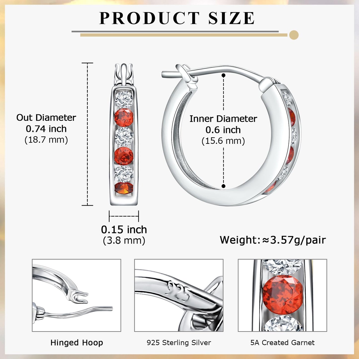 Channel Set Small Huggie Hoop Earrings Sterling Silver or 14K Gold Color,Lightweight Hypoallergenic CZ Diamond Chunky Hoop Earrings for Women