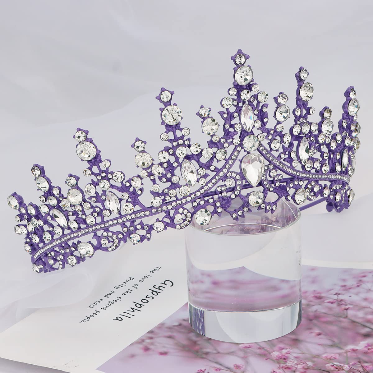 TOBATOBA Silver Wedding Crystal Tiaras and Crowns for Women, Bride Royal Queen Headband Princess Quinceanera Headpieces for Birthday Prom Pageant Party