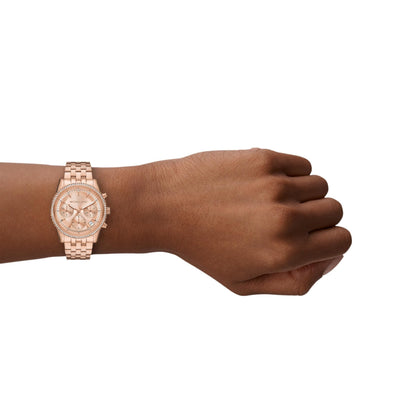 Michael Kors Bryant Chronograph Women's Watch, Stainless Steel and Pavé Crystal Watch for Women