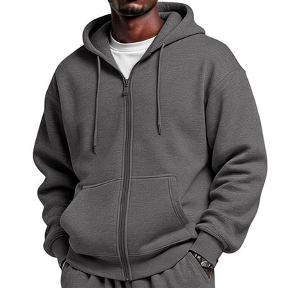 Full Zip Hoodies for Men Big And Tall Oversized Hooded Fleece Sweatshirt | Knit Open Front Cardigan, Zipper Jackets, Oversize, Streetwear, Basic Fit, Lightweight, Warm, Big and Tall, Hooded Sweatshirt