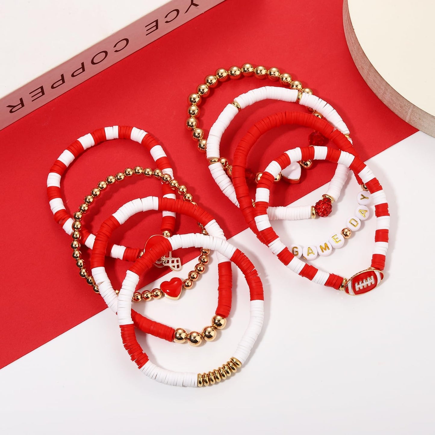 Heishi Bracelets for Women Clay Beaded Stretch Bracelets Stackable Friendship Bracelet Set Summer Beach Accessories Outfits Jewelry Gifts
