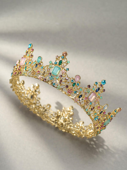 SWEETV Queen Crown for Women - Baroque Wedding Tiaras and Crowns,Jeweled Tiara Crown,Prom Birthday Halloween Hair Accessories