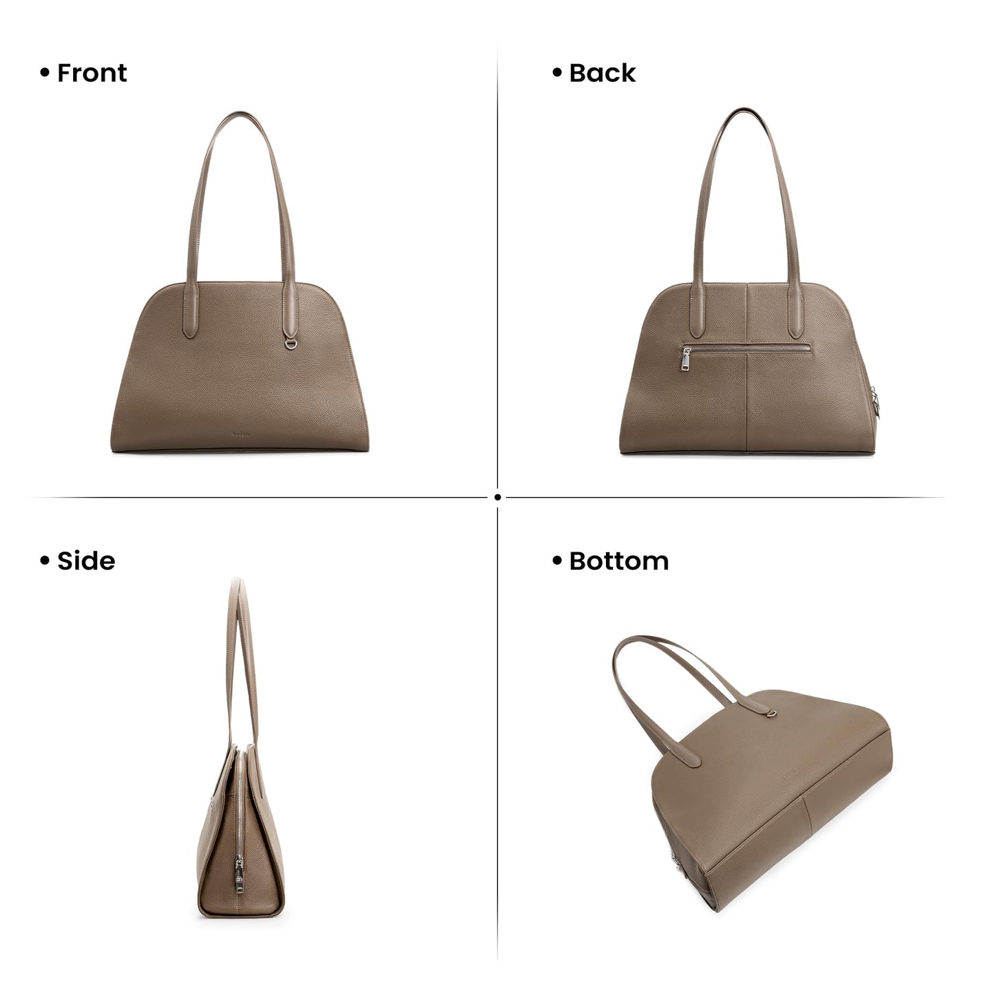 befen Genuine Leather Tote Bag for Women Work, Women's Leather Shoulder Bags Purses Satchel Handbags with Laptop Compartment
