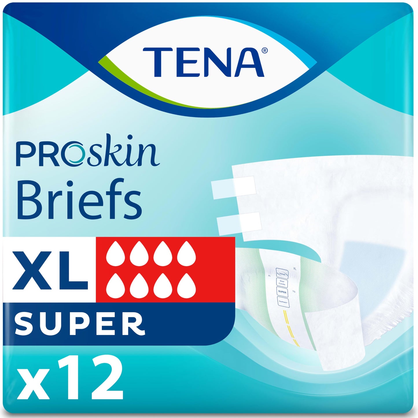 TENA Proskin Incontinence Super Briefs, Adult Diapers, Super Absorbency, Bladder Leaks Control, Large, 56 count