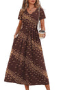 OFEEFAN Summer Dresses for Women Flowy Casual A-Line Midi Dress Beach Vacation Sundresses with Pockets S-2XL