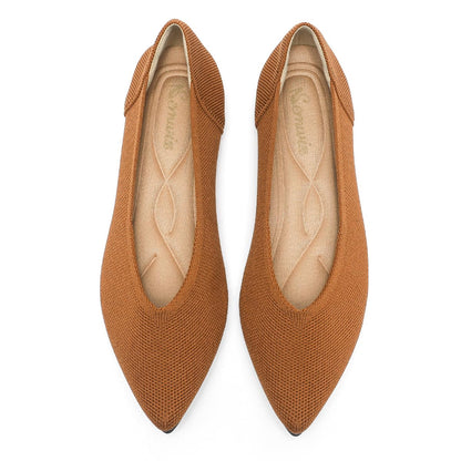 Semwiss Women's Ballet Flats Comfortable Casual Dressy Shoes,Work Flats Office Shoes Pointed Toe Leopard Flats.