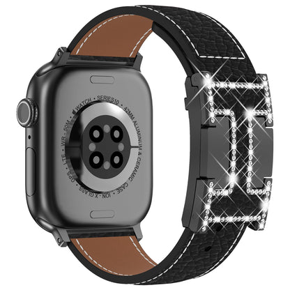 Leather Magnetic Watch Band Compatible with Apple Watch Ultra Band 49mm 46mm 45mm 44mm 42mm 41mm 40mm 38mm Replacement Strap for Women Men iWatch Ultra 3/2/1/SE3/Series 11/10/9/8/7/6/5/4/3/2/1