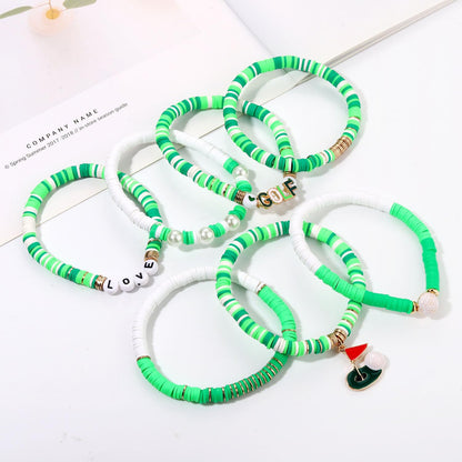 Heishi Bracelets for Women Clay Beaded Stretch Bracelets Stackable Friendship Bracelet Set Summer Beach Accessories Outfits Jewelry Gifts
